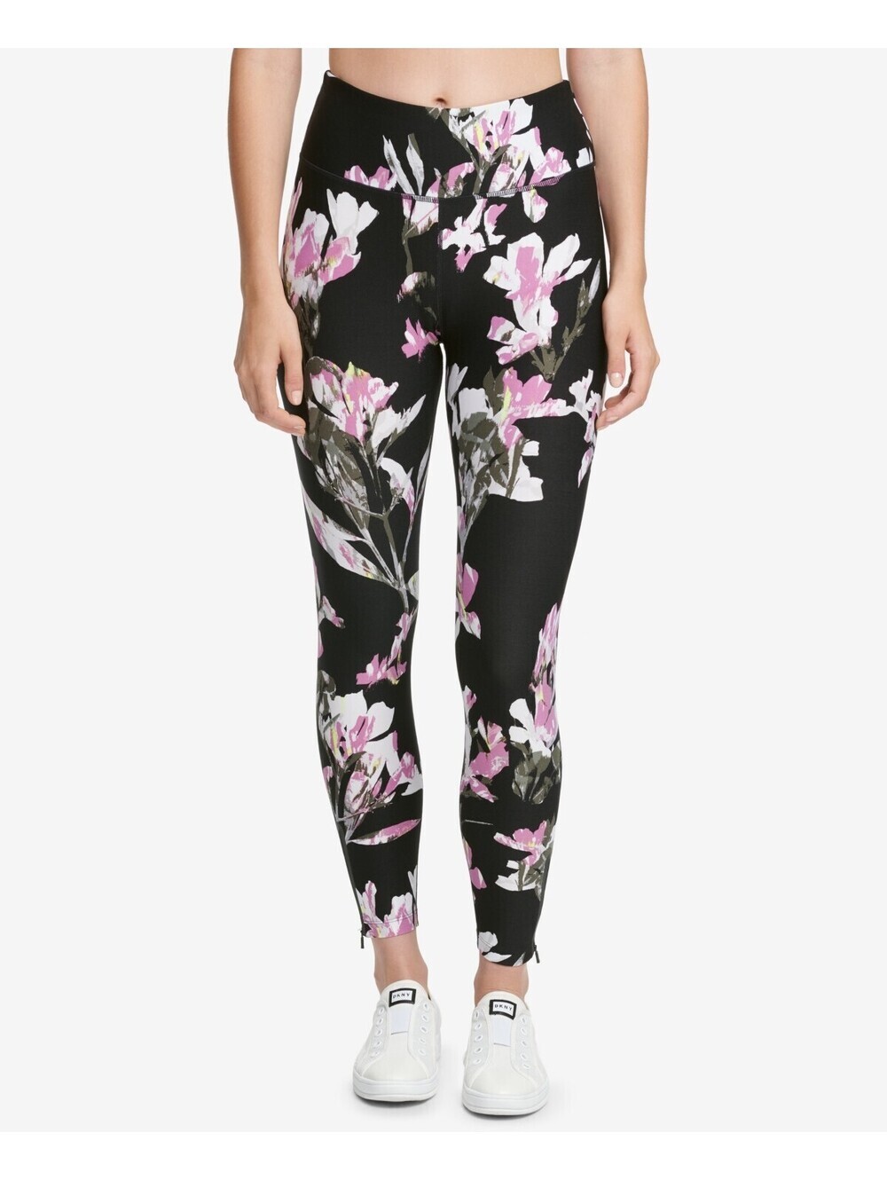 DKNY Womens Sport Twilight Iris Printed High-Waist Leggings Size XS